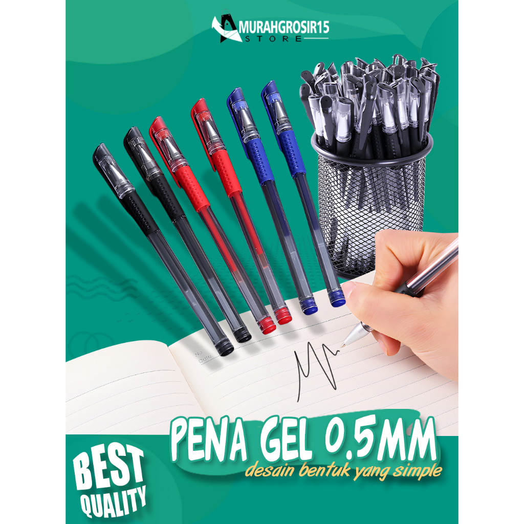 

Pulpen Gel Alat Tulis Pena 0.5mm Standar Pulpen Tinta Cair