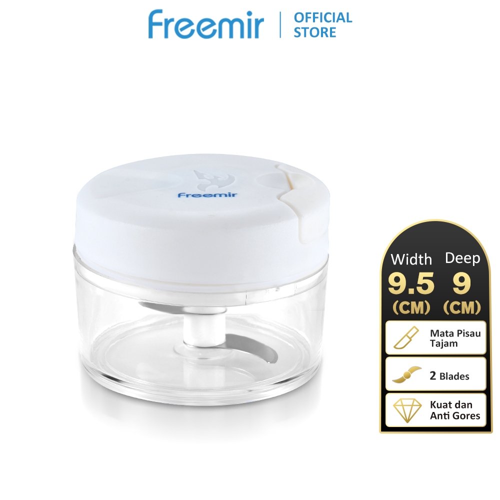 freemir Chopper Tarik Mini Putih 170 mL Alat Pencincang Manual Serbaguna anti karat