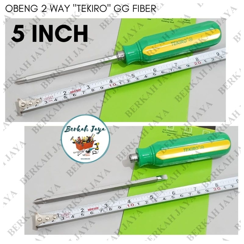 OBENG Bolak balik / obeng 2 WAY TEKIRO 5" (inch) (+) (-) | 2 way screwdriver TEKIRO 5 inci Original 