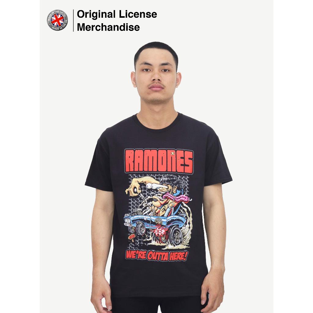Baju Kaos Tshirt Punk Rock Musik Pria Wanita Premium Original RAMONES Outta Here