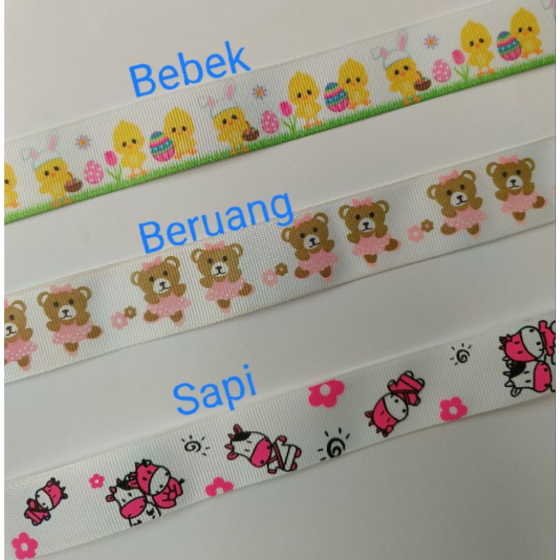 

Pita Grosgrain 1" Bebek - Beruang - Sapi