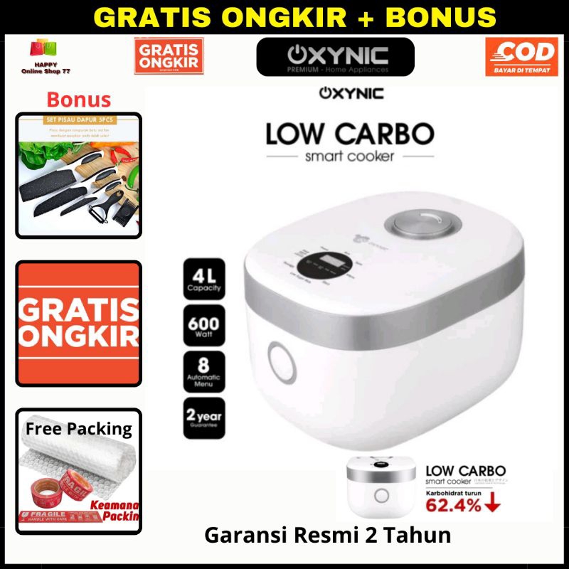 OXYNIC SMART RICE Cooker Digital 4 L - Low Carbo Rice Cooker