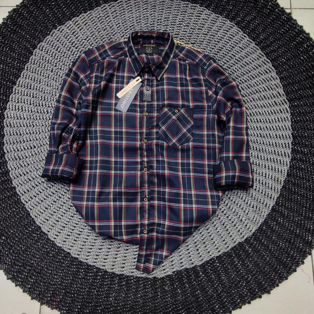 Kemeja Flanel Pria Lengan Panjang/Long Sleeve Flannel Shirt/Kemeja Flanel Aristino Ind