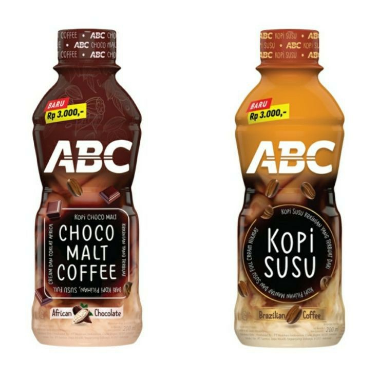 

ABC Kopi Susu Ready To Drink (Chocomalt & Coffe Milk) 200ml