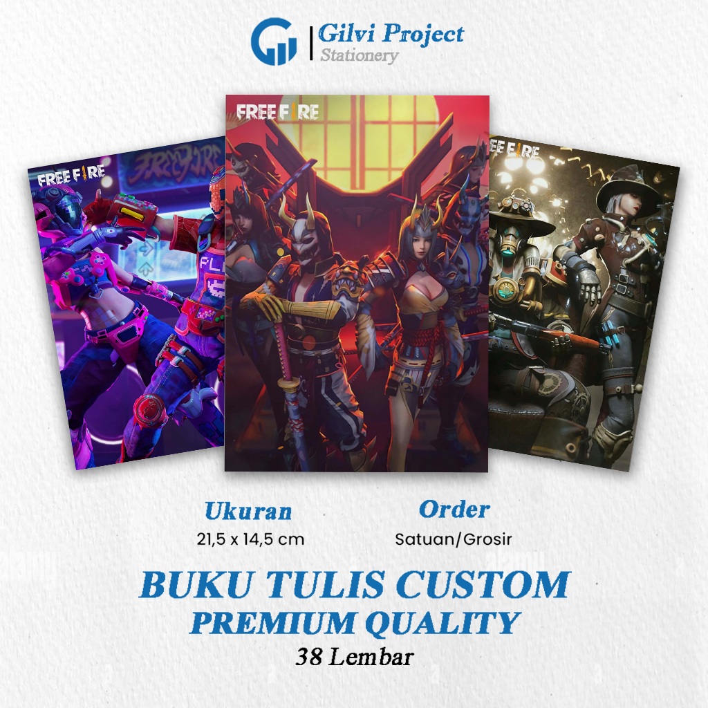 

Buku Tulis Free Fire / FF [B] / Buku Tulis Sekolah / Buku Tulis Catatan Notes Agenda Planner Jurnal Notebook Anime
