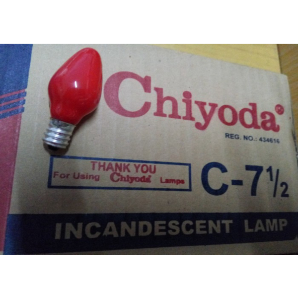 Chiyoda Lampu 5 Watt Merah Lilin E12 Berkualitas