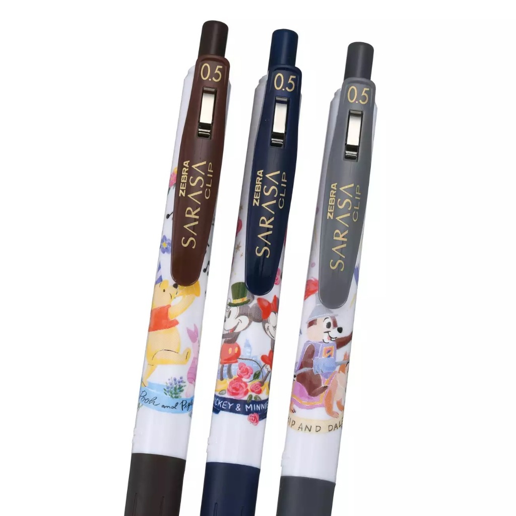 

Zebra Sarasa Disney Characters Winnie the Pooh Piglet Mickey Mouse Minnie Mouse Chip n' Dale Disney Store Exclusive 0.5mm Gel Ink Pen Limited Edition