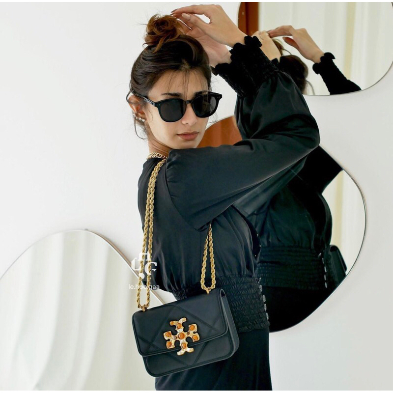 TB Eleanor Diamond Satin Small