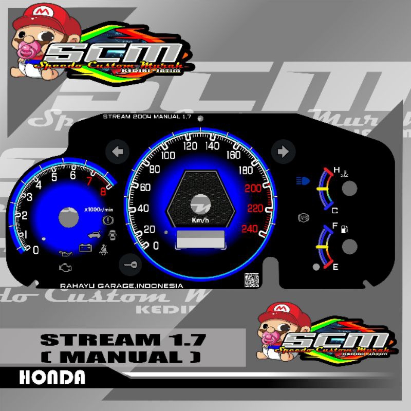 Papan Speedometer Honda Stream 1.7 Manual panel spidometer custom Honda Stream 1.7 Manual