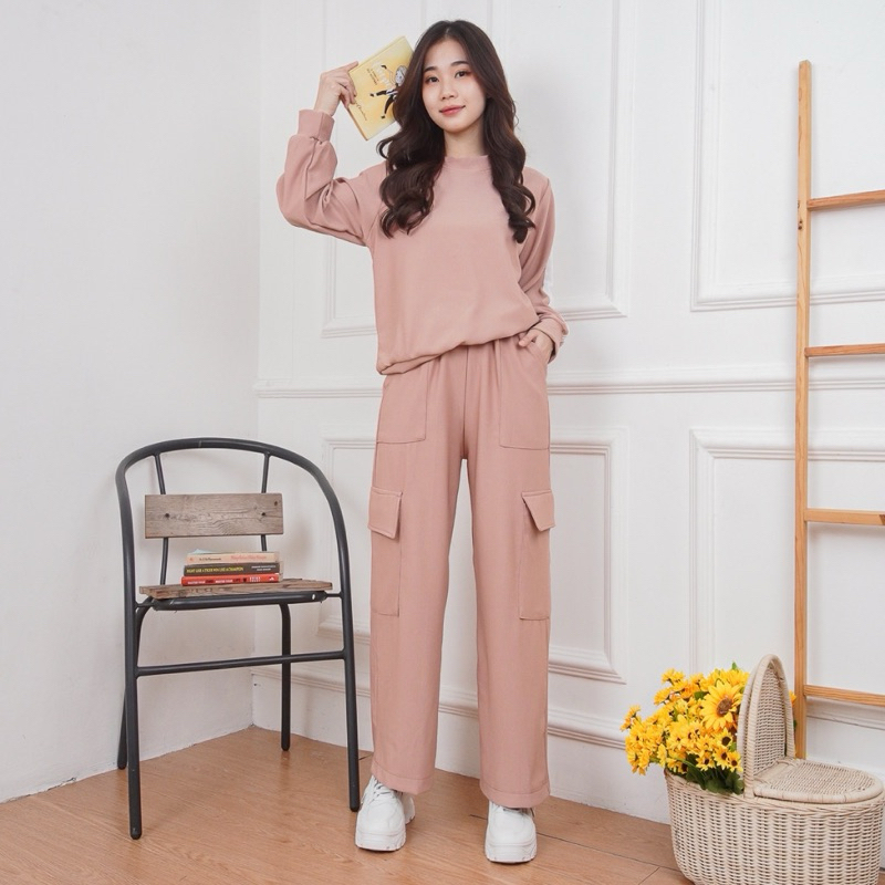 [2 setcel 150K] cala SETELAN WANITA CELANA CARGO PREMIUM / ONESET CARGO PANTS / SETCEL KARGO WANITA 