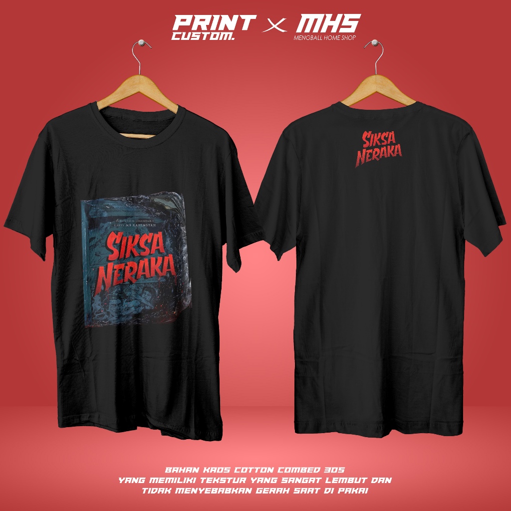 Kaos Siksa Neraka Komik Cotton Combed 30s Lengan Pendek Lengan Panjang