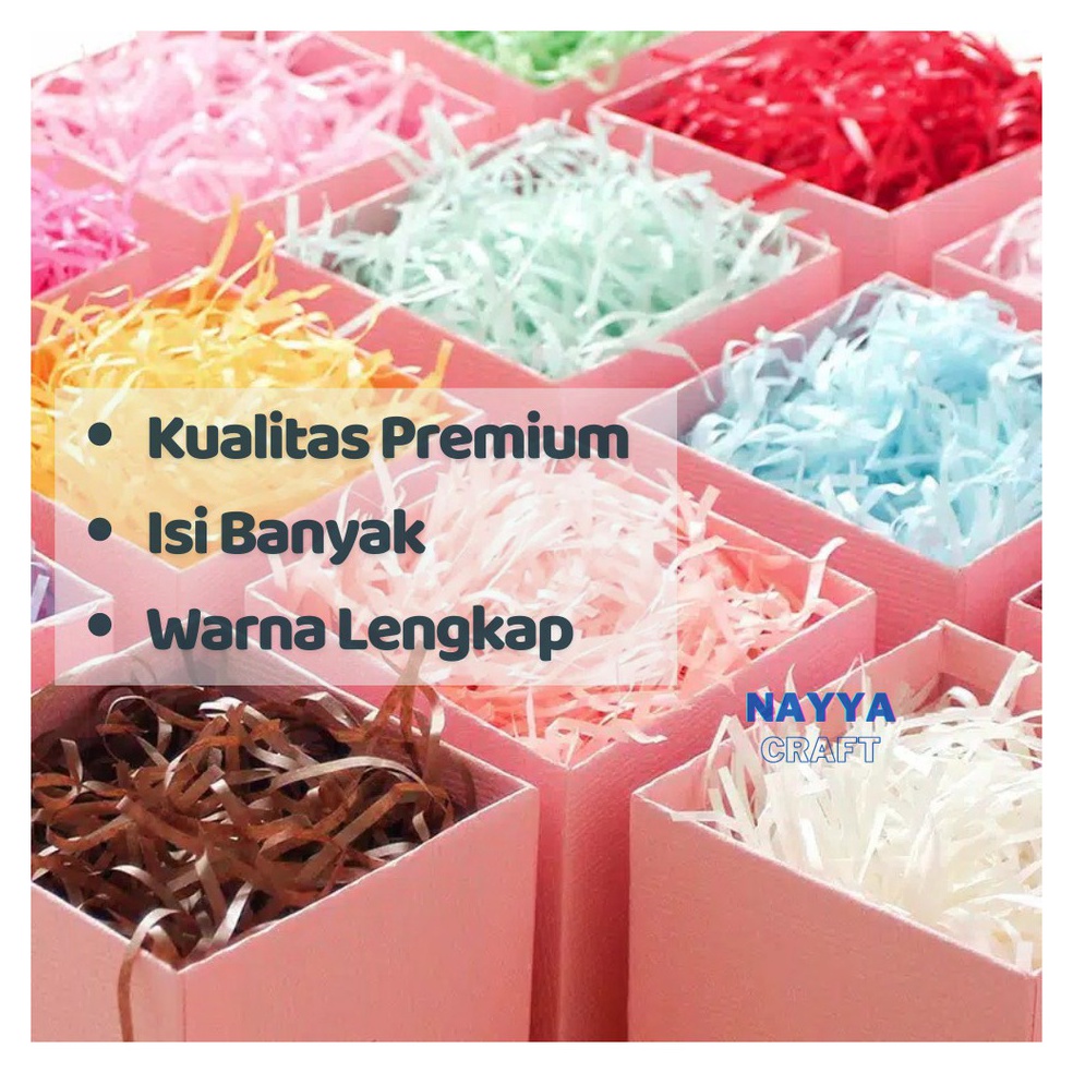 

BAYAR DITEMPAT Kertas Cacah Kertas Serut Kertas Shredded Shredded Paper Kertas Potong Gift Box Filler parcel hampers Part1