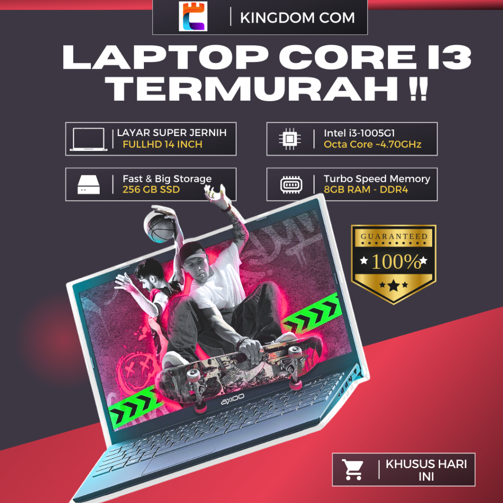 Laptop Axioo Hype 3 Intel Core i3 1005G1 RAM 8GB SSD 256GB Windows 11 - Laptop Mybook / Notebook Garansi Resmi LAPTOP I3 TERMURAH LAPTOP 4 JUTAAN TERBAIK