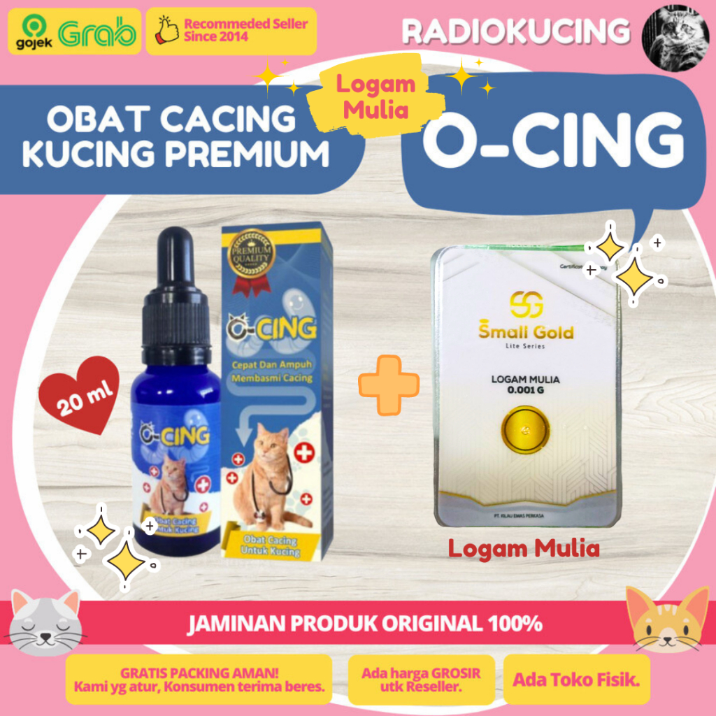 O-Cing 20 ML O Cing Obat Cacing Untuk Kucing [ JUWIES RADIO KUCING ]