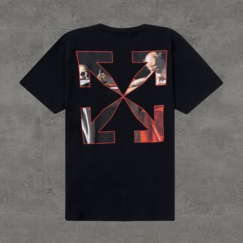 Kaos Oversize Off White Caravaggio Painting Tee Black Premium