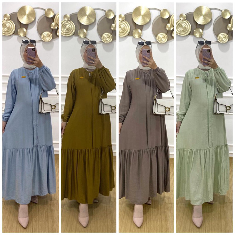 Gamis Polo Linen Zaskia Dress