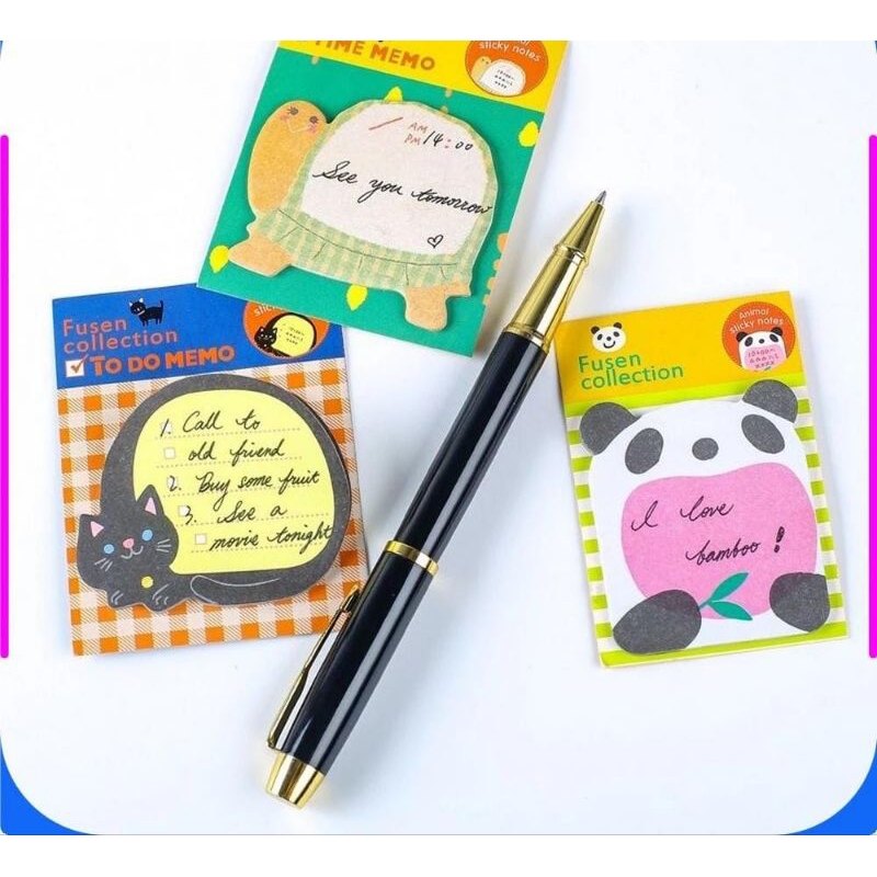 

Tokorara.id At-1323 Isi 20 lembar Tempelan Kertas Catatan Memo Note Karakter Animal Lucu Sticky Notes Motif Binatang