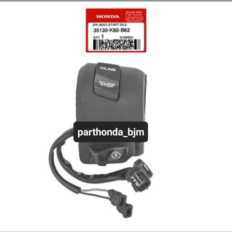 35130-K60-B62 HOLDER KANAN VARIO 125 LED TOMBOL STATER VARIO 125 LED RETING BELAKANG PISAH SW ASSY S