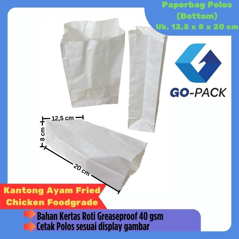 

Paperbag Polos (Model Bottom) Uk. 12.5 x 8 x 20 cm