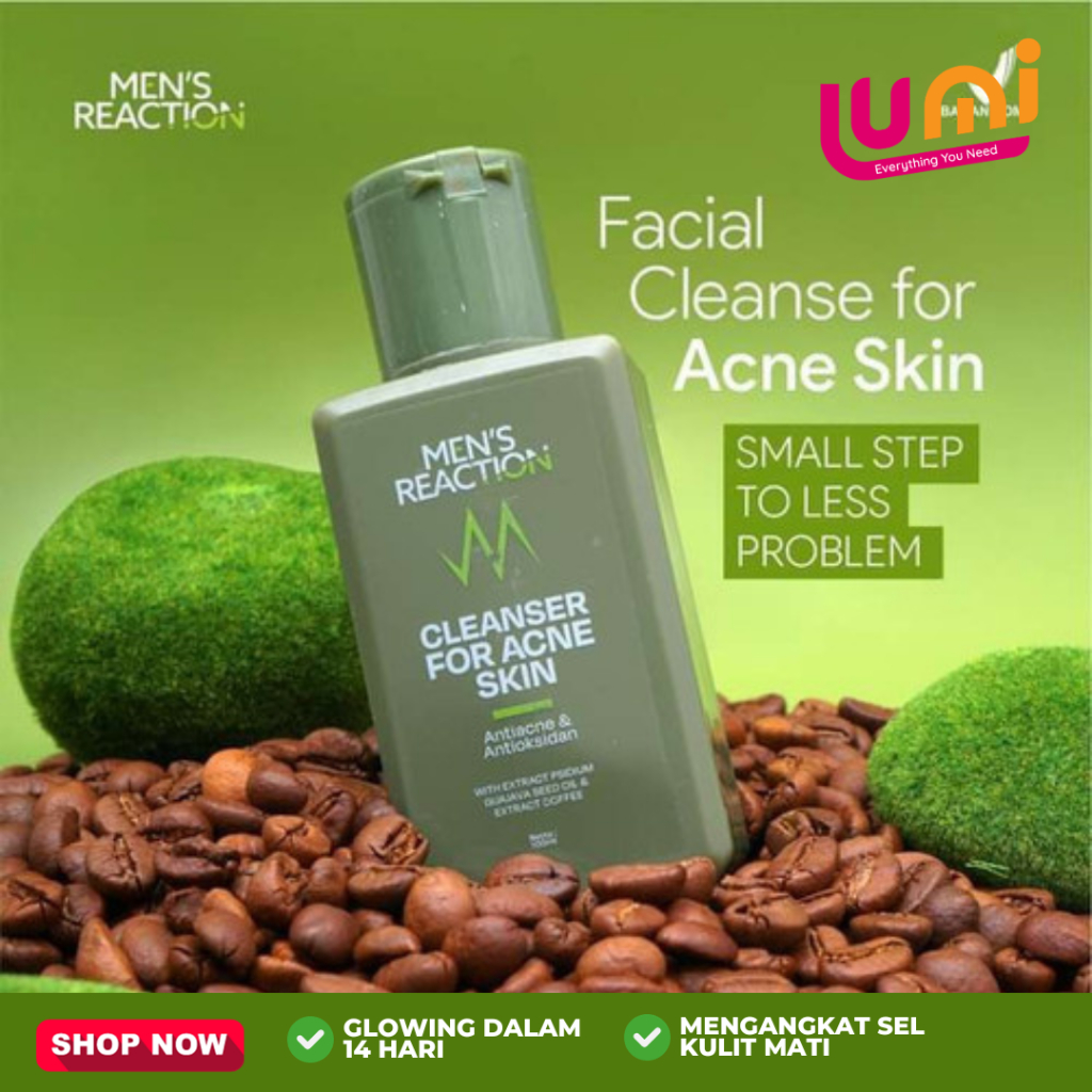 MENS REACTION Cleanser for Acne Skin Mens Facial Wash
