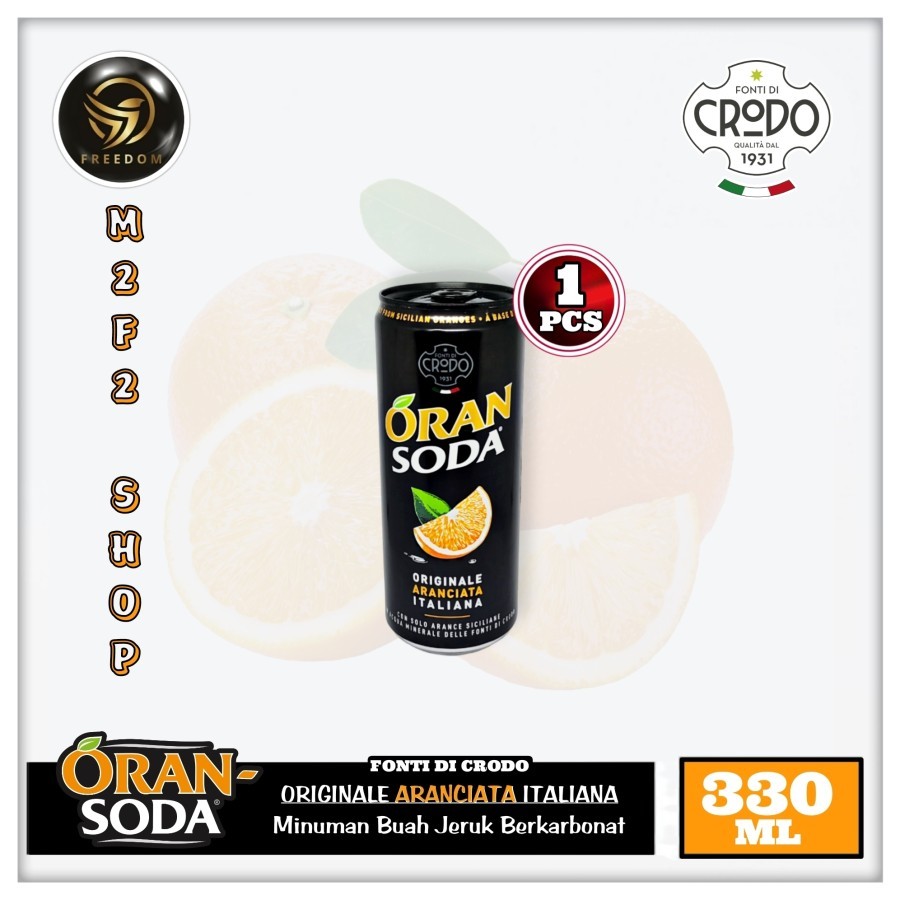 

Crodo Orange Soda Aranciata Italiana Can | Kaleng - 330 ml (Kemasan Satuan)