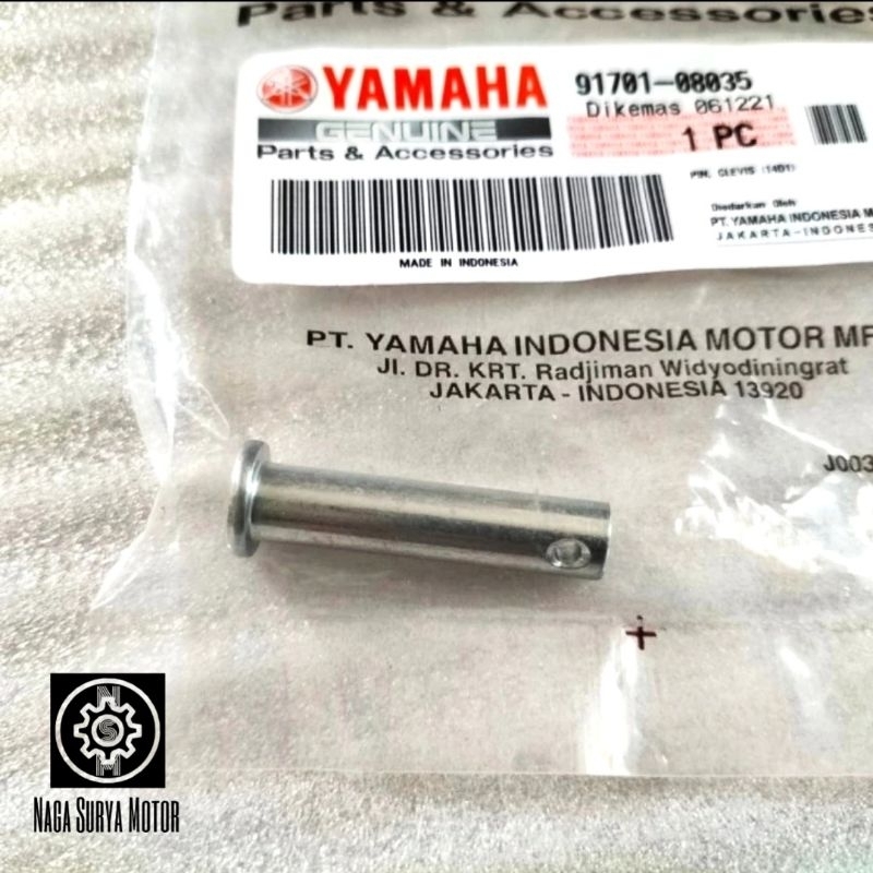 Pin clevis pen footstep Mio GT Smile Soul Fino karbu 91701-08035 ORI YGP