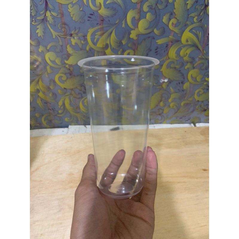 GELAS CUP PLASTIK 22 OZ OVAL / CUP PLASTIK BENING / GELAS OZ 22 OVAL / 1 SLOP 50 Pcs