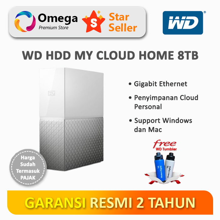 WD My Cloud Home 8TB - Hardisk Eksternal