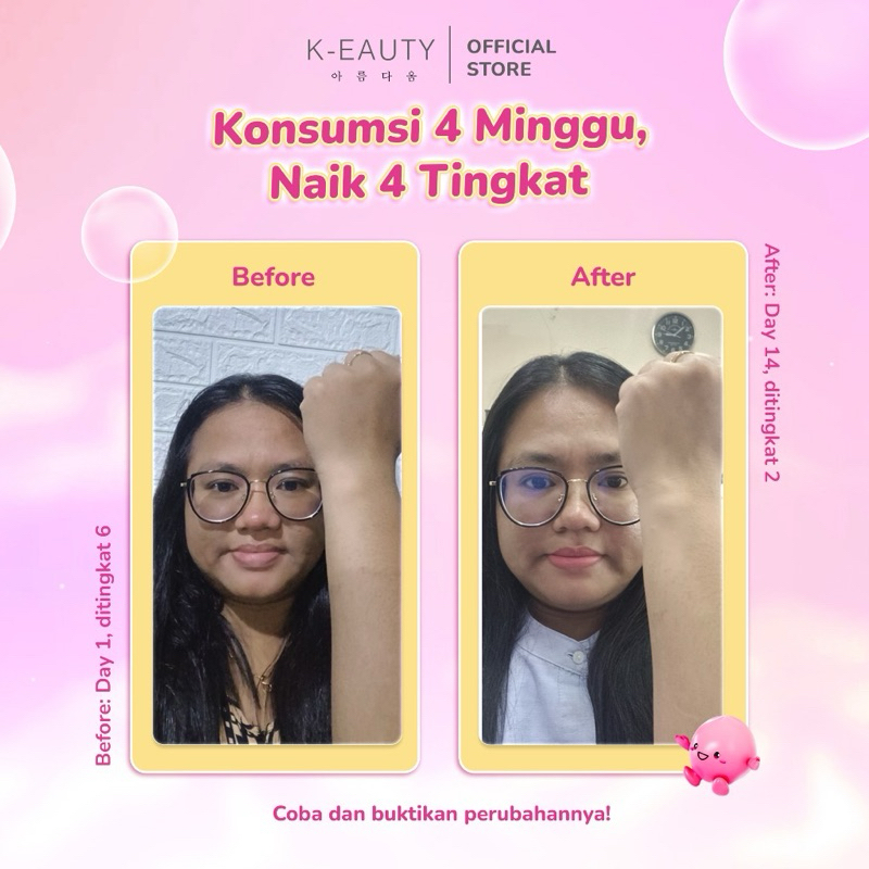 KEAUTY C-Gluta 300 keauty 1 box (isi 5 sachet) c gluta L-Gluthatione dan vitamin c Keauty minuman drink