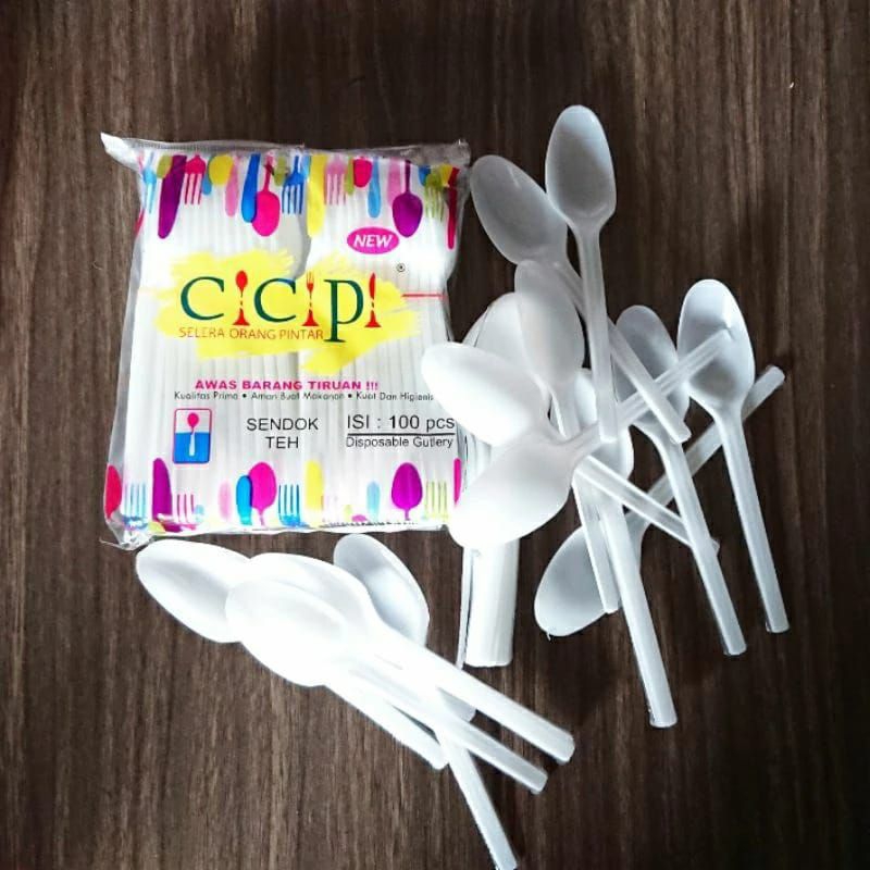 Sendok Teh Es Krim Cicipi Sendok Plastik Kecil