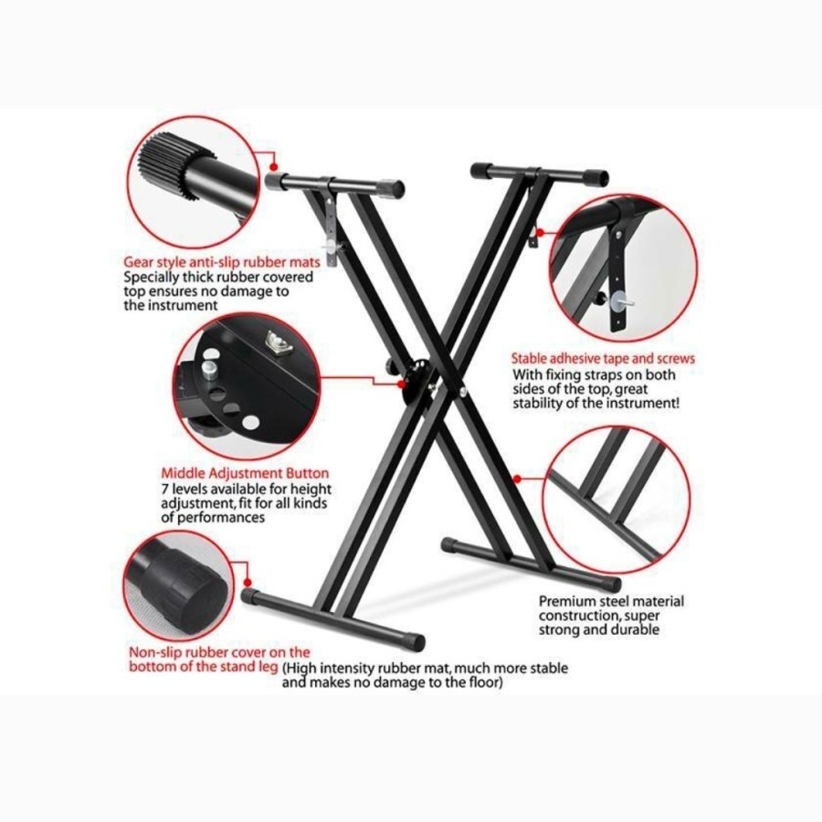 Stand Keyboard Double Keyboard Stand Double HY-805