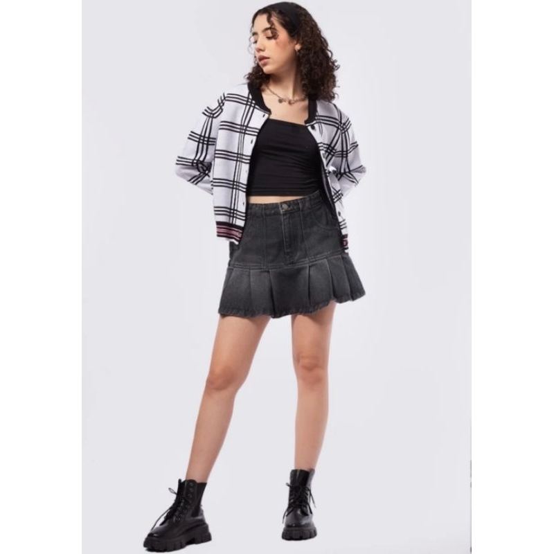 Cardigan  long Sleeve plaid Colorbox multicolor