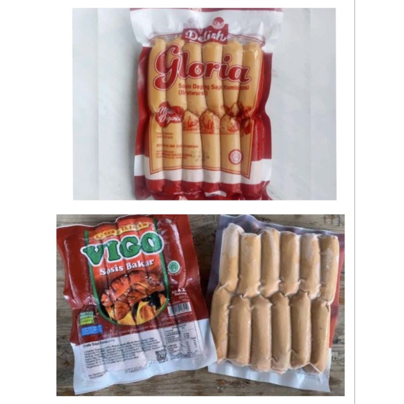 

Sosis Bakar Vigo dan Gloria 500 Gr isi 12 Pcs
