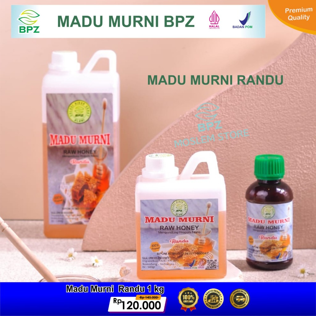 

Madu Murni BPZ Randu kemasan 1000 gram