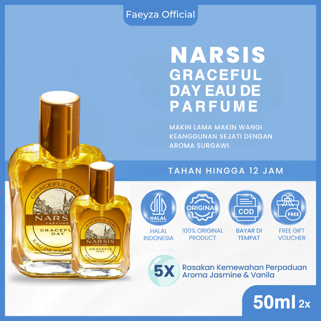 NARSIS Graceful Eau de Parfum Eu de parfume Eau de Parfume Edp Farpum Parpum Farfum Wanita Kesukaan 