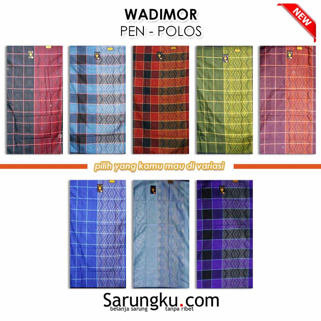 SARUNG WADIMOR PEN MODE SUTRA MOTIF POLOS