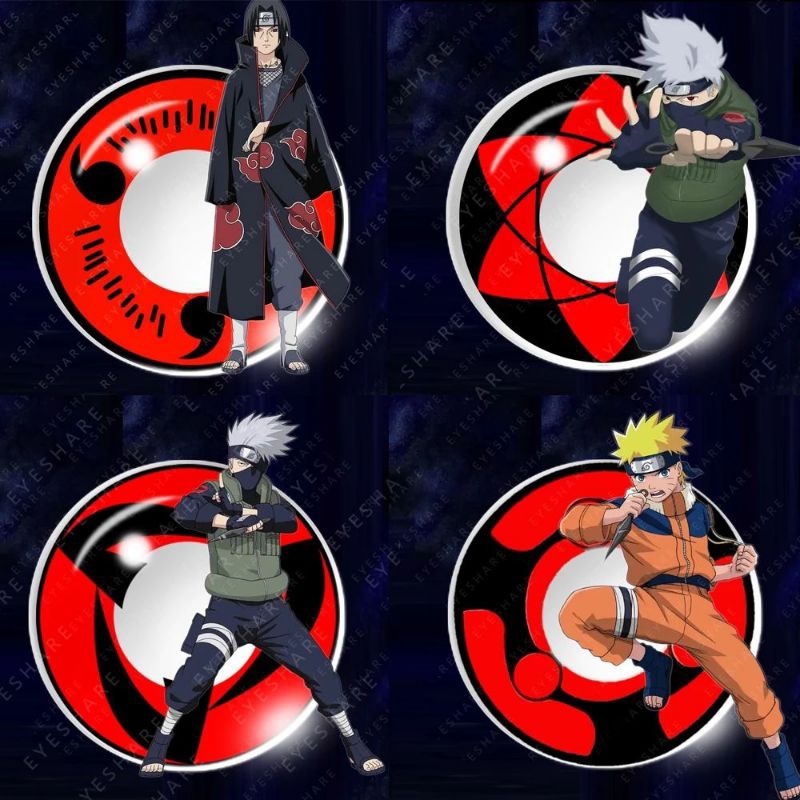 Softlens Cosplay Sharingan Uchiha Sasuke Madara Kakashi anime Naruto (hanya normal tidak minus)