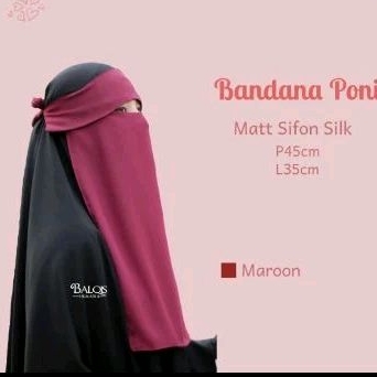 Niqab/cadar bandana poni