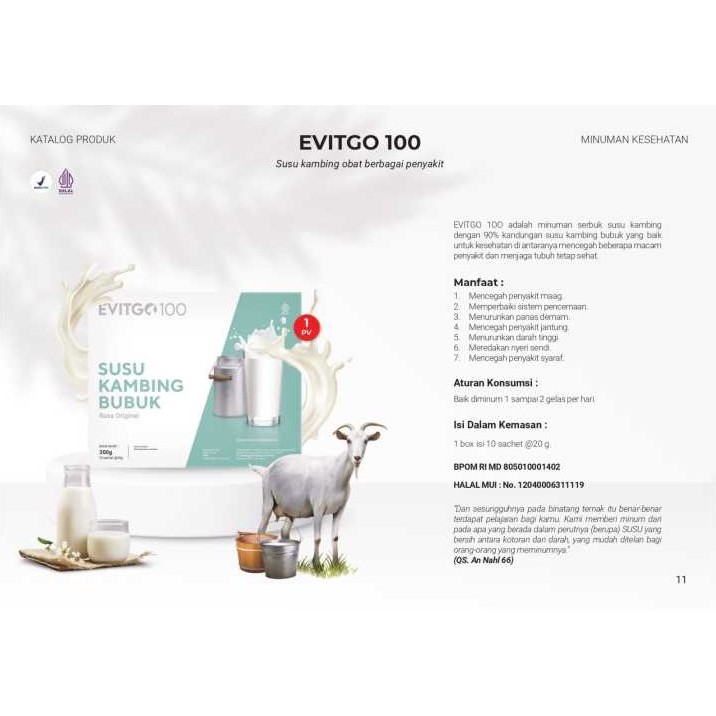 EVITGO SUSU KAMBING 100 % ORIGINAL - SUSU KAMBING ETAWA MURNI UNTUK TULANG DAN SENDI - SUSU KAMBING