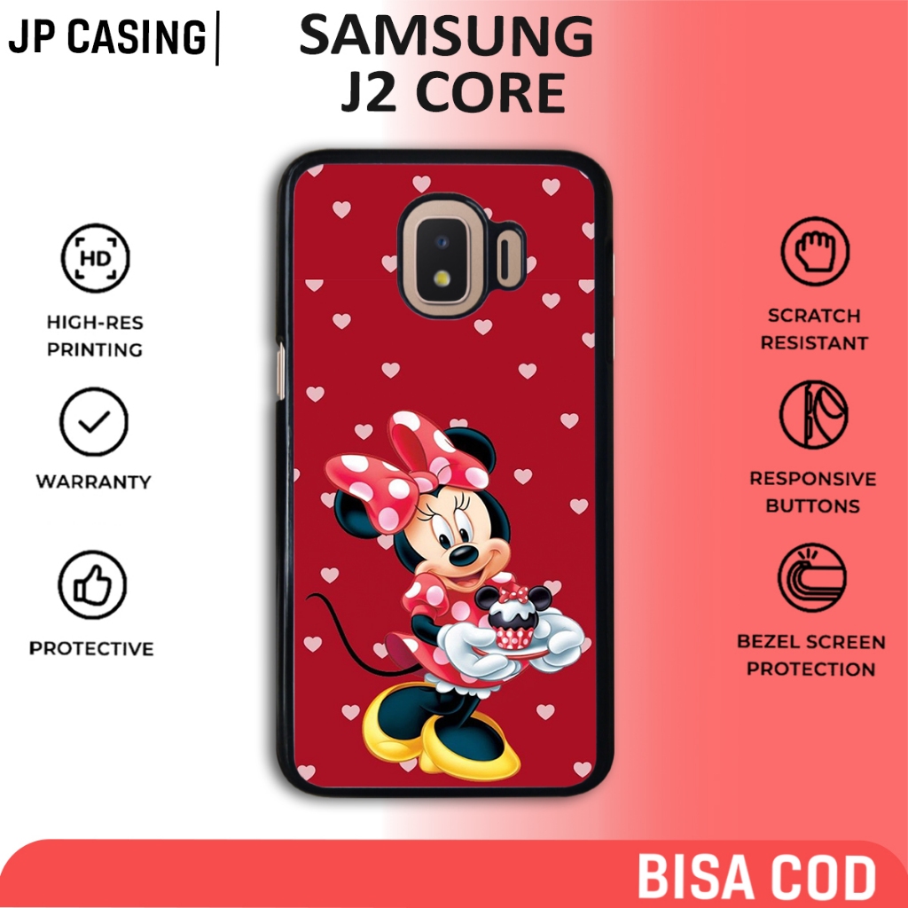 case samsung j2 core motif terbaru aesthetic anime minnie keren casing cewek cowok hp mewah bahan so