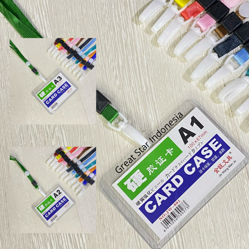 

CARD CASE ID CARD PANITIA + TALI I ID CARD KEW KEW 1CM PLASTIK