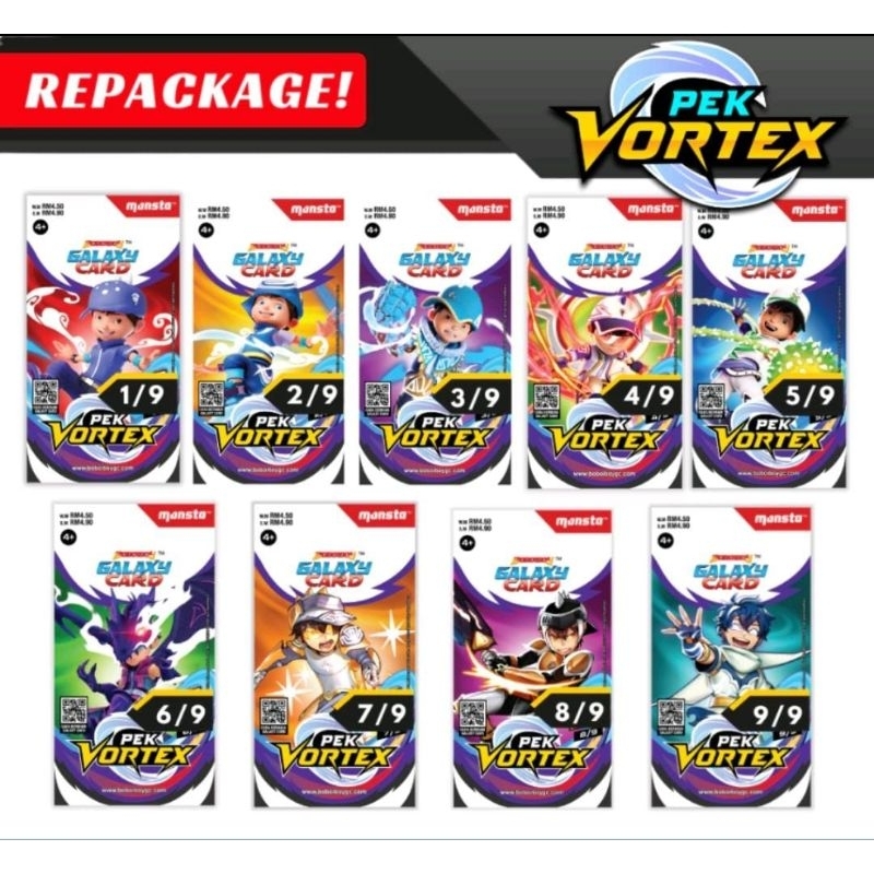 BoBoiBoy Galaxy Card: Pek Vortex REPACKAGE