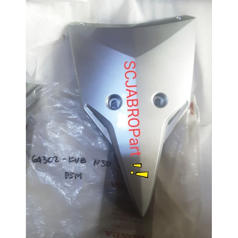 COVER FRONT TOP DARK SILVER HONDA VARIO 110 TECHNO CARBU..64302 KVB N50DSM..ORI AHM