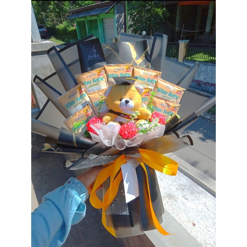 

buket kopi dan boneka