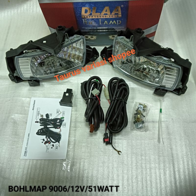 Foglamp/Lampu Bumper Depan sorot kabut Mobil Innova Inova Lama 2005/2006/2007/2008 komplit kabel Mod