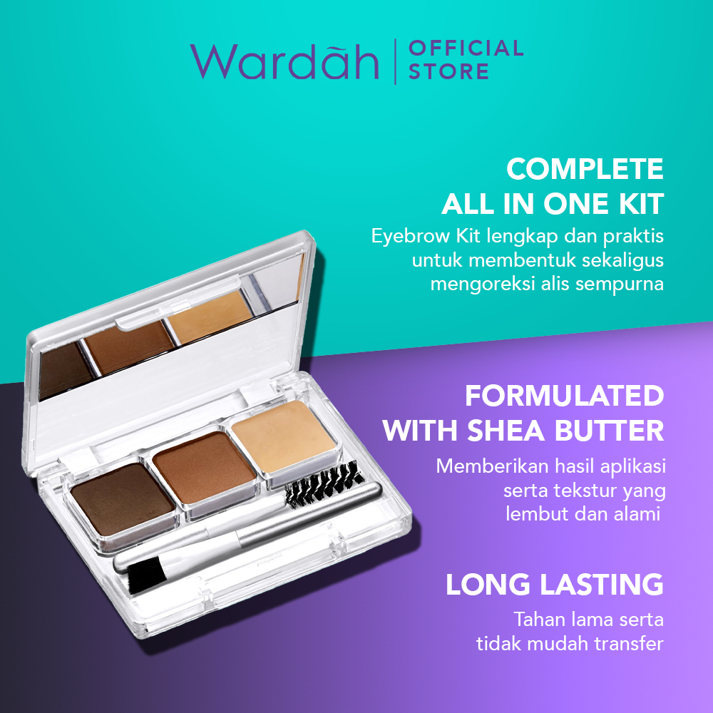 BBS - WARDAH EYEXPERT EYEBROW KIT / EYEBROW POWDER ORIGINAL TERMURAH
