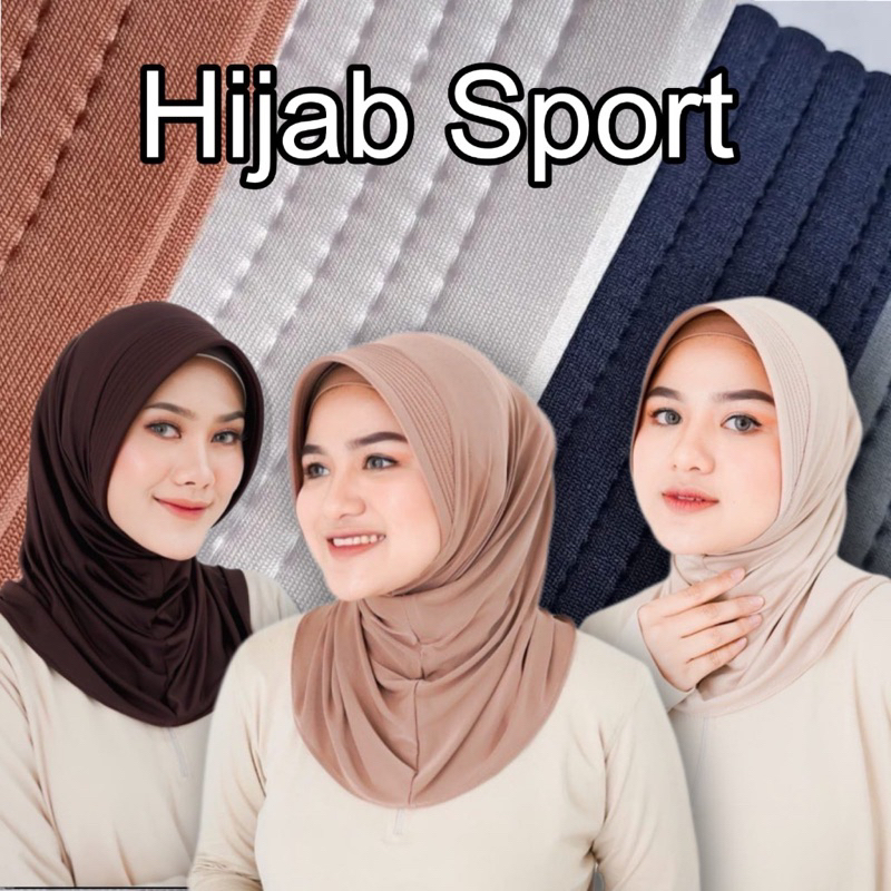 (GA777) Jilbab Sport Premium / Jilbab Murah / Jilbab Sekolah / Jilbab Elastis / Jilbab Olahraga Keru