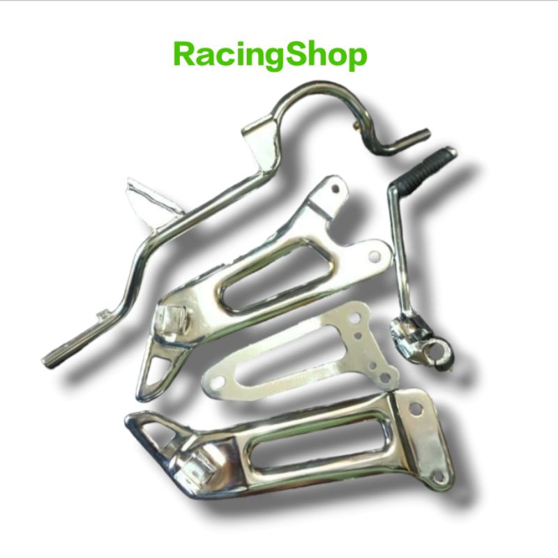 BREKET BESI BARSTEP FOOT STEP INJAKAN SELAH SELAHAN DEPAN BELAKANG CHROME RX KING NEW PEREDAM 2008 K