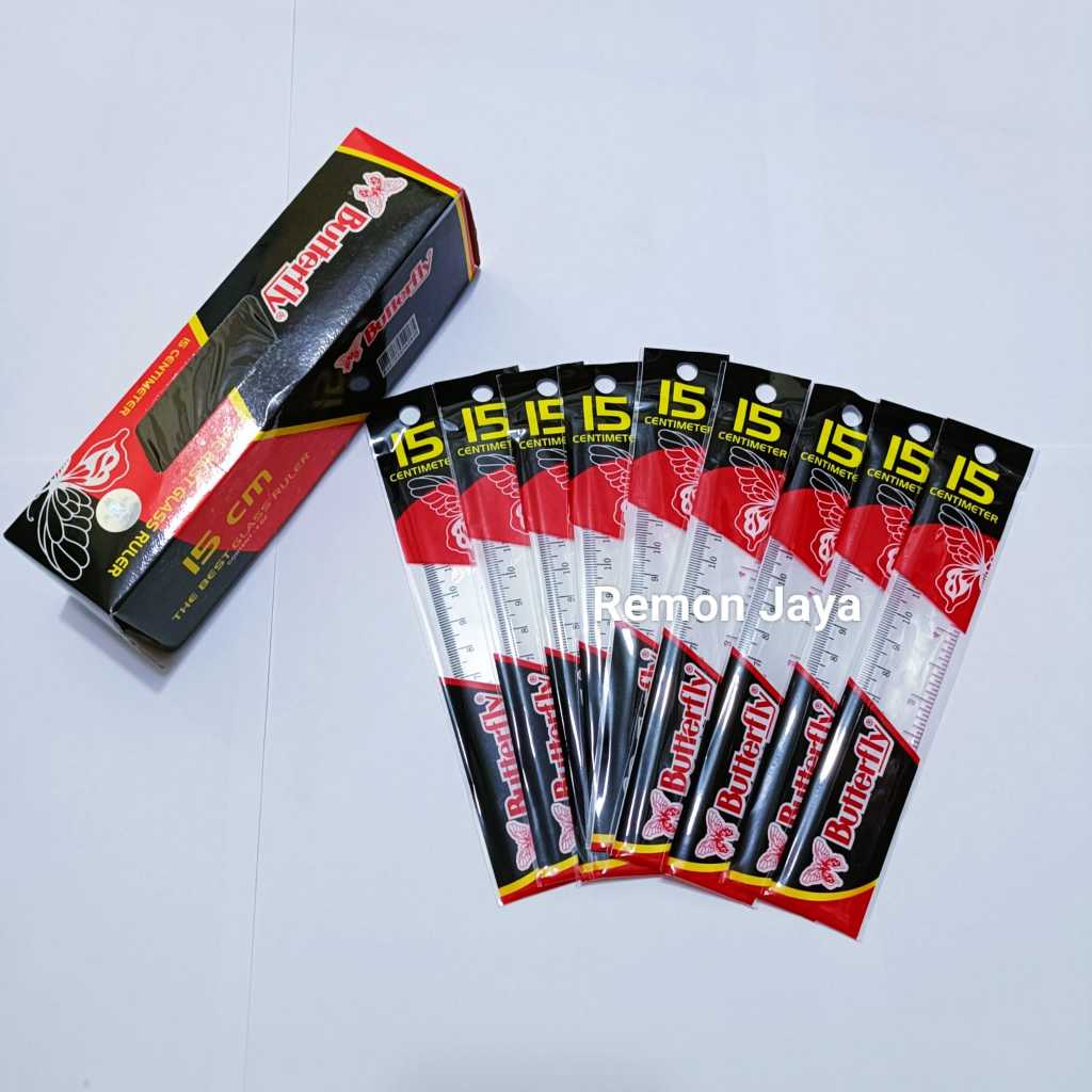 

(ISI 12 PCS) PENGGARIS BUTTERFLY PANJANG 15 CM
