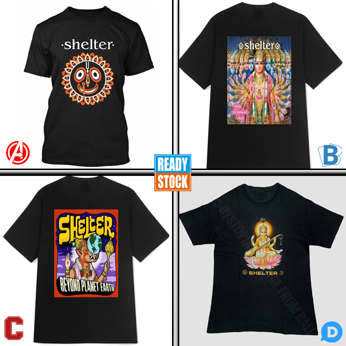 Kaos Shelter Band Tshirt 100% Cotton